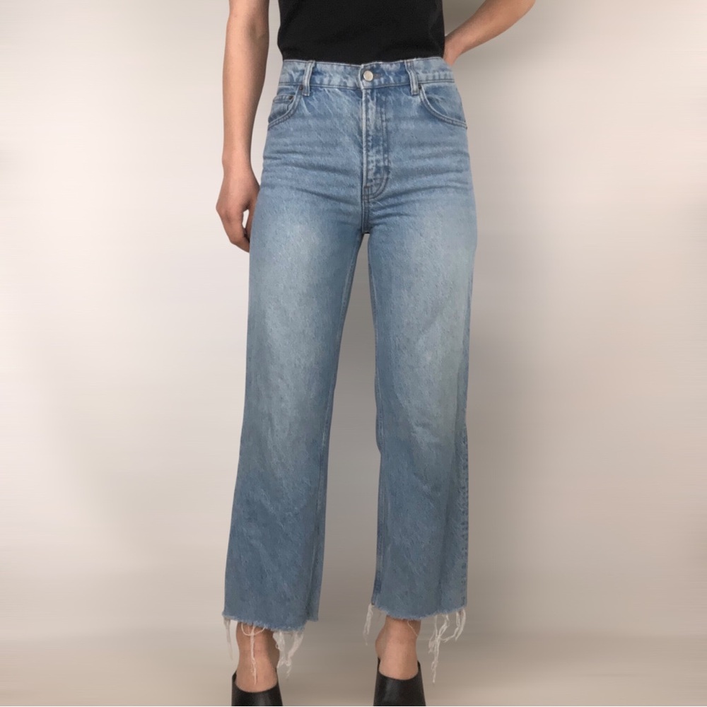 Reformation Straight Wide Leg Jean Montauk Jeans Size 26 Denim - Picture 2 of 8